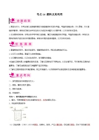 中考化学一轮复习考点课时练 考点14 燃料及其利用（含解析）
