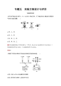 人教版化学中考复习专题5实验方案设计与评价练习含答案