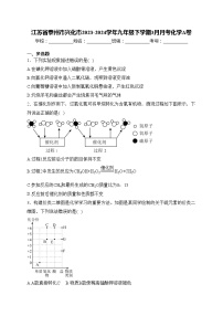 江苏省泰州市兴化市2023-2024学年九年级下学期3月月考化学A卷(含答案)