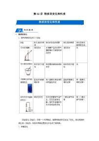 人教版九年级上册课题1 物质的变化和性质学案设计