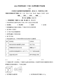 福建省泉州市永春县第一中学2023-2024学年九年级下学期4月期中化学试题（原卷版+解析版）