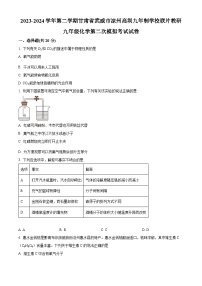 2024年甘肃省武威市凉州区高坝中学联片教研中考二模化学试题（原卷版+解析版）