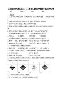 山东省潍坊市昌乐县2023-2024学年八年级上学期期中考试化学试卷(含答案)