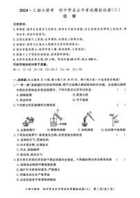 2024年湖南省三湘大联考初中学业水平考试模拟试卷（三）化学