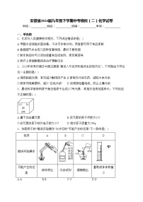 安徽省2024届九年级下学期中考模拟（二）化学试卷(含答案)