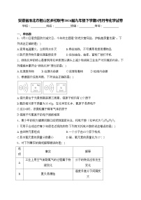 安徽省淮北市相山区多校联考2024届九年级下学期3月月考化学试卷(含答案)