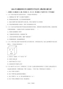 2024年安徽省淮北市五校联考中考化学二模试卷全解全析