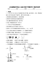 山东省聊城市莘县2023届九年级下学期中考二模化学试卷(含答案)