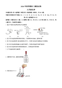 +2024年江苏省无锡地区中考化学模拟试卷++