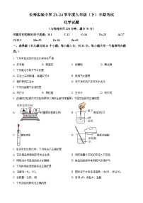 重庆市长寿实验中学2023-2024学年九年级下学期期中考试化学试题（原卷版+解析版）