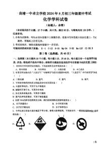 云南省曲靖市第一中学卓立学校2023-2024学年九年级下学期期中考试化学试卷