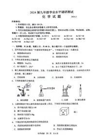 2024年江苏省常州市溧阳市九年级一模化学试题