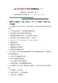 2024年中考化学考前押题密卷（一）（安徽）