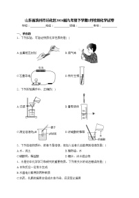 山东省滨州市沾化区2024届九年级下学期2月检测化学试卷(含答案)