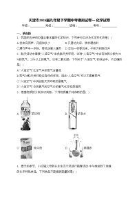 天津市2024届九年级下学期中考模拟试卷一 化学试卷(含答案)