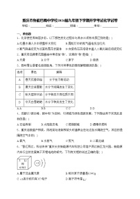 重庆市鲁能巴蜀中学校2024届九年级下学期开学考试化学试卷(含答案)