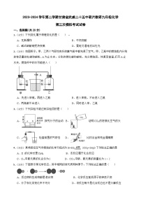 2024年甘肃省武威市凉州区武威第二十五中学联片教研九年级三模化学试题