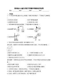 贵州省2024届九年级下学期中考模拟化学试卷(含答案)