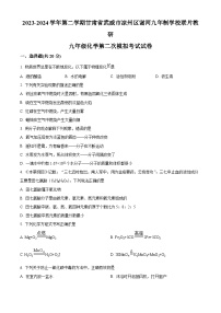 2024年甘肃省武威市凉州区谢河九年制学校联片教研中考二模化学试题（原卷版+解析版）