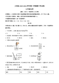 福建省三明市大田县2023-2024学年九年级下学期期中考试化学试题（原卷版+解析版）