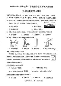 江苏省连云港市赣榆区、灌南县2023-2024学年九年级下学期期中联考化学试卷