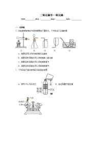 二氧化碳和一氧化碳练习  中考化学考前专项复习（全国通用）