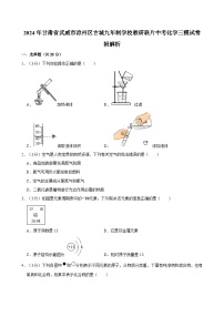 2024年甘肃省武威市凉州区古城九年制学校教研联片中考化学三模试卷附解析