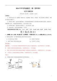 2024年中考考前最后一套押题卷：化学（深圳卷）（解析版）