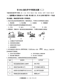 2024年重庆市巴蜀中学校中考化学模拟卷（二）