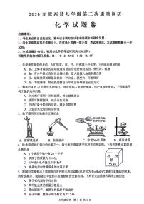 2024年安徽省合肥市肥西县中考二模化学试题