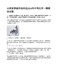 山西省晋城市泽州县2024年中考化学一模理综试卷
