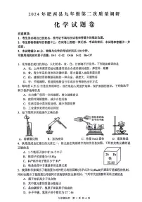 2024年安徽省合肥市肥西县中考二模化学试题