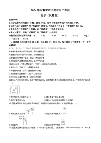 04，2024年安徽省初中学业水平考试化学模拟试卷（白卷）