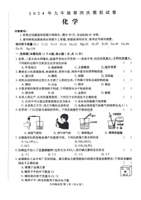 03，2024年河南省周口市郸城县中考第四次模拟考试化学试卷