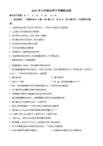 江苏省江阴市南闸实验学校2023-2024学年九年级下学期期中复习模拟化学试卷++