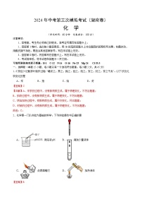 化学（湖南卷）-2024年中考第三次模拟考试(含答题卡及答案解析)