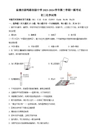 2024年江苏省盐城市鹿鸣路初级中学中考一模化学试题（原卷版+解析版）