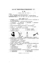 2024年广西初中学业水平适应性考试（三）化学试题（扫描版含答案）