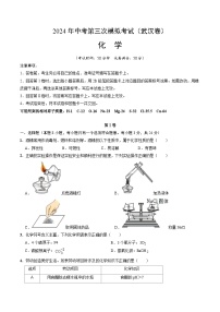 2024年中考第三次模拟考试题：化学（武汉卷）（考试版）