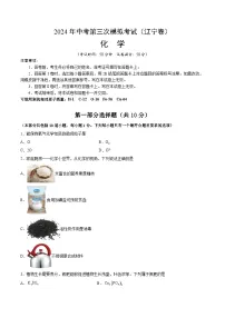 2024年中考第三次模拟考试题：化学（辽宁卷）（考试版）