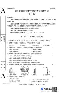 2024年陕西省汉中市西乡县初中学业水平考试化学信息卷（B）