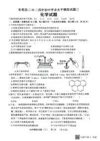 2024年山东省东明县中考三模化学试题