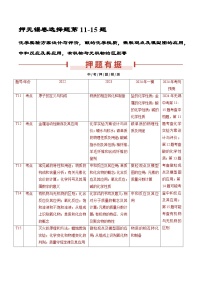 押无锡卷第11-15题 单项选择题-备战2024年中考化学三轮冲刺临考题号押题（无锡专用）