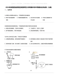 2024年陕西西安雁塔区陕西师范大学附属中学中考模拟化学试卷（七模）