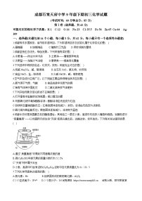 26，2024年四川省成都市石室天府中学中考三模化学试题(无答案)