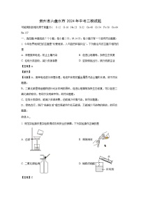 贵州省六盘水市2024年中考二模化学试题（解析版）