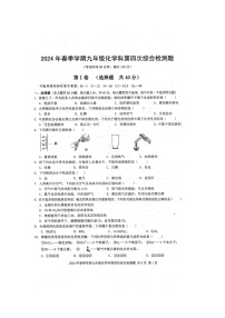 2024年广西防城港市防城区中考化学科中考模拟试题4（扫描版含答案）