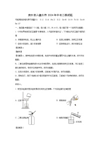 化学：贵州省六盘水市2024年中考二模试题（解析版）
