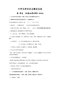 2024年中考化学知识点概述总结-讲义
