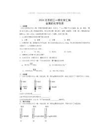2024北京初三一模化学试题分类汇编：金属的化学性质